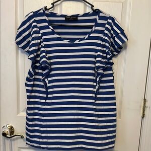 Lane Bryant Blue Striped Women's Top